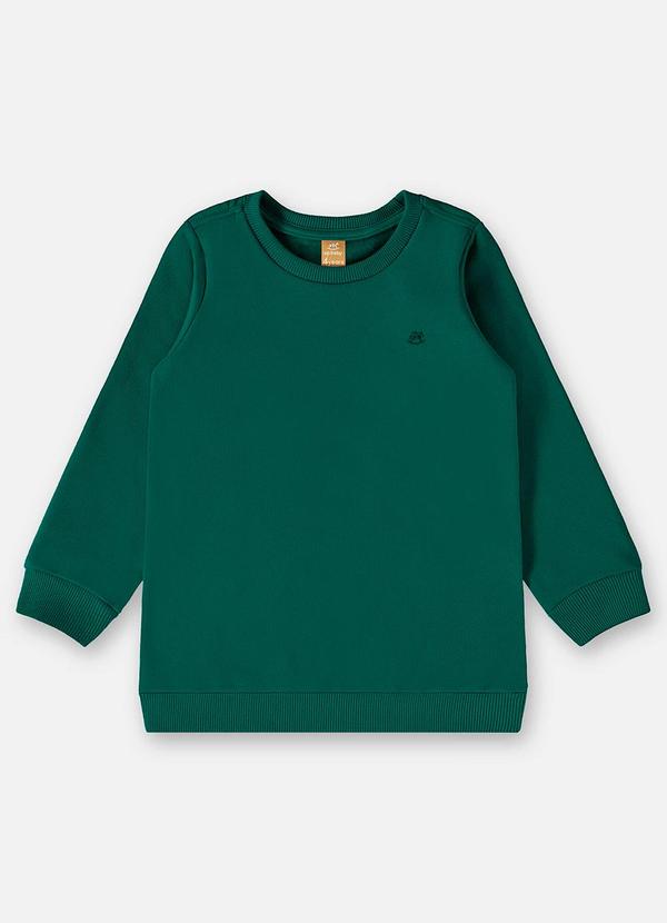 Up Baby - Blusão em Moletom Infantil Menino Verde 1