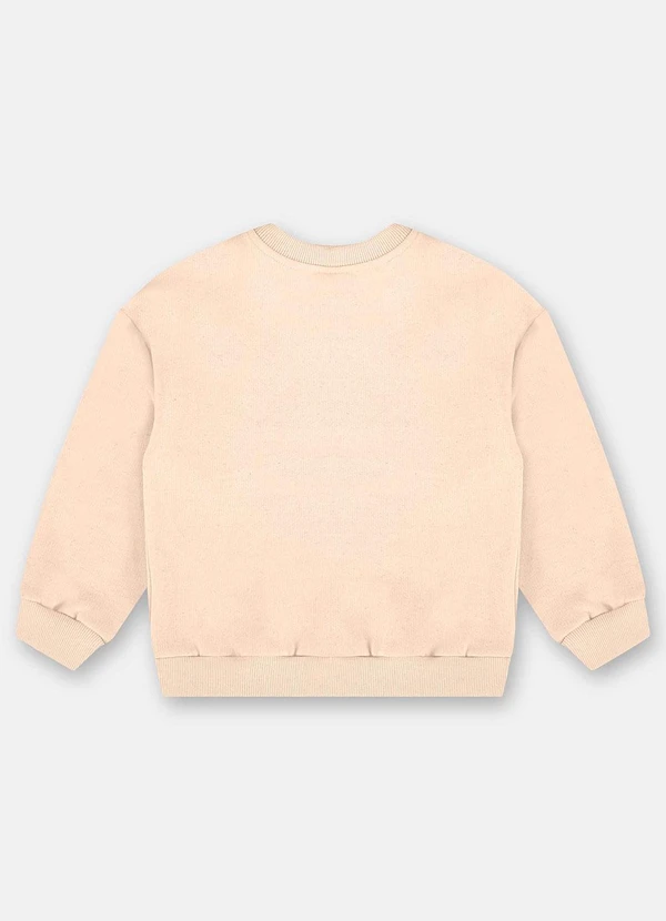 Up Baby - Blusão em Moletom Linho Bege 4