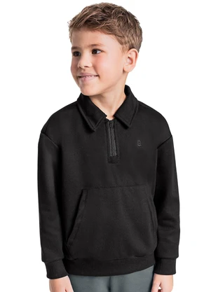 Quimby - Blusão em Moletom para Menino Preto - QUIMBY