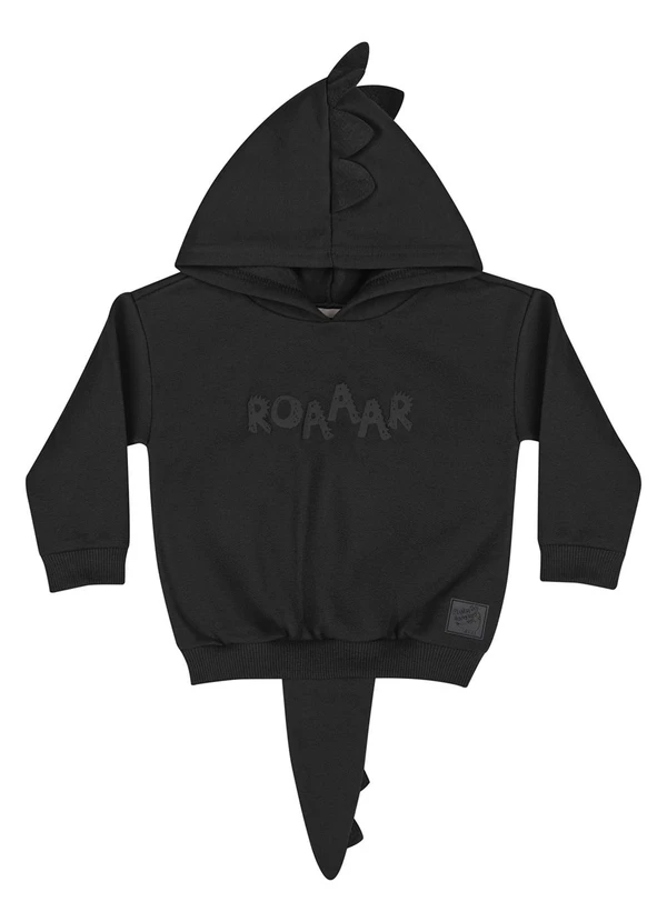 Quimby - Blusão em Moletom Unissex para Bebê Preto