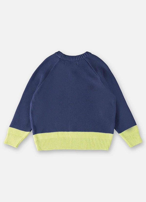 Up Baby - Blusão em Tricô Infantil para Menino Azul 4