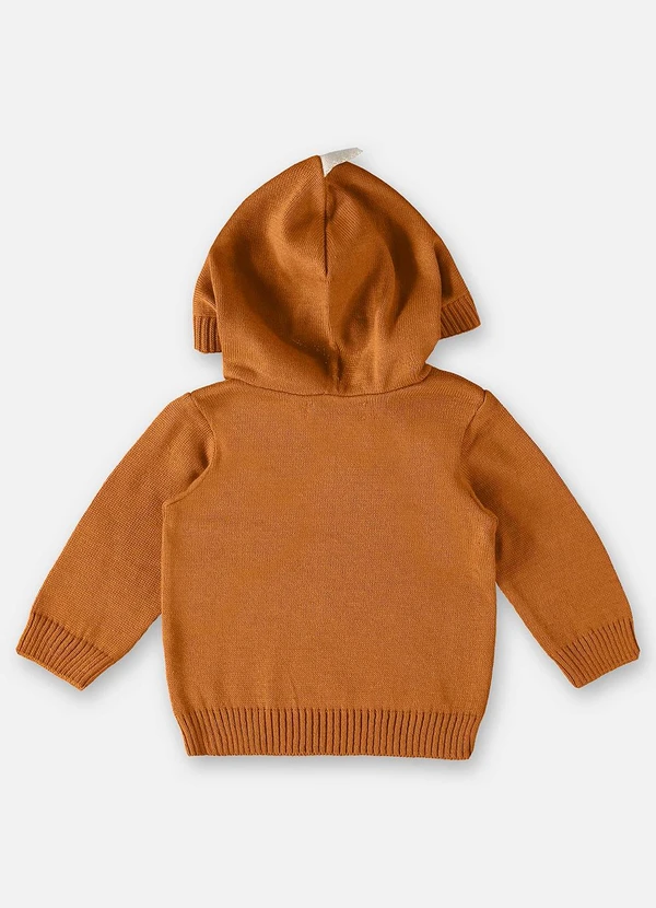 Up Baby - Blusão em Tricô para Bebê Menino Marrom 2