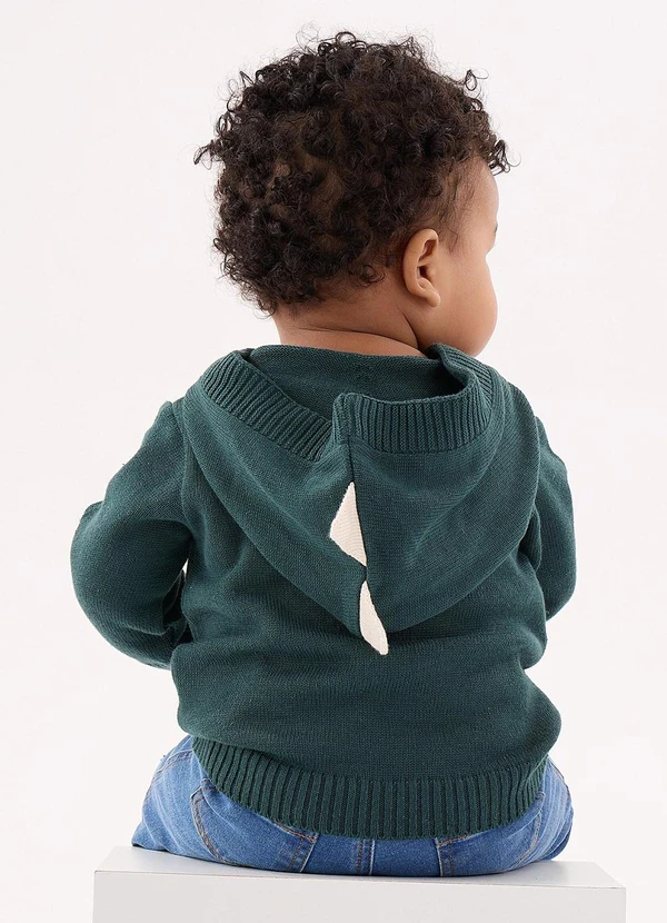 Up Baby - Blusão em Tricô para Bebê Menino Verde 2