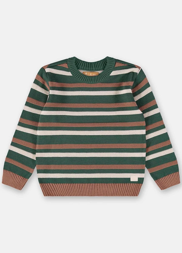 Up Baby - Blusão em Tricot Listrado Verde 4