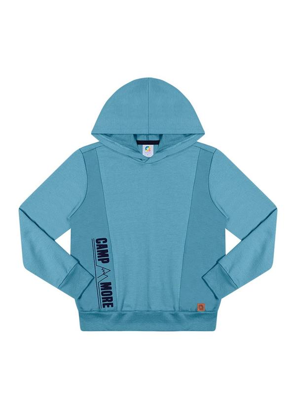 Alenice - Blusão Estampado Acampe Menino Azul