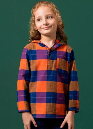 Bugbee - Blusão Infantil em Flanela Azul - BUGBEE