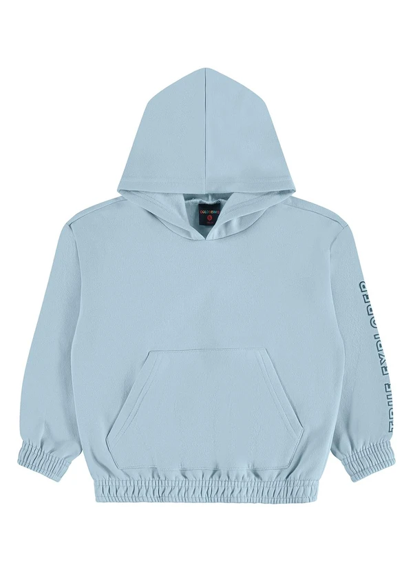 Guloseima - Blusão Infantil em Moletom Felpado Azul