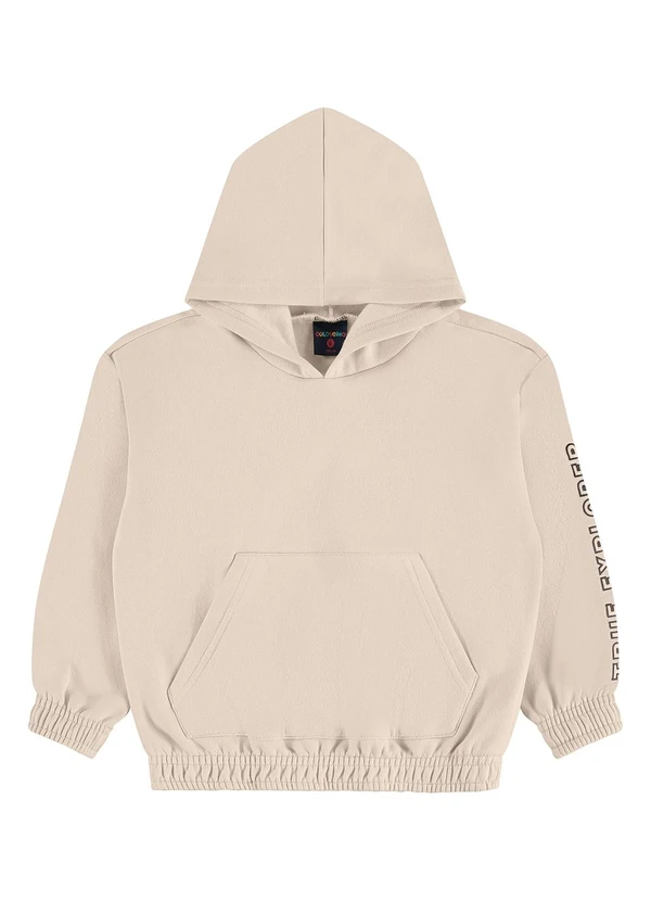 Guloseima - Blusão Infantil em Moletom Felpado Bege