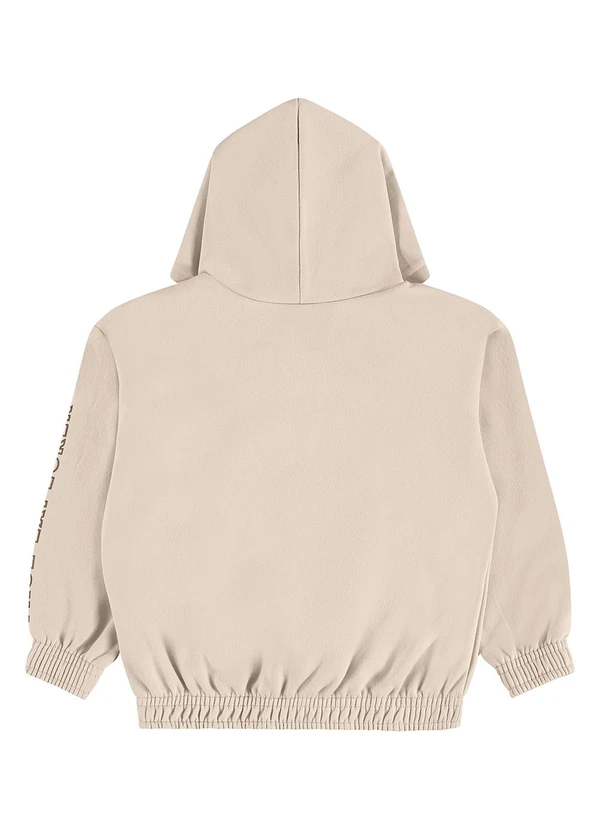 Guloseima - Blusão Infantil em Moletom Felpado Bege 2