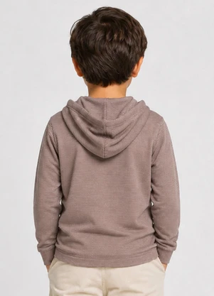 Select - Blusão Infantil em Moletom Peluciado Marrom - SELECT