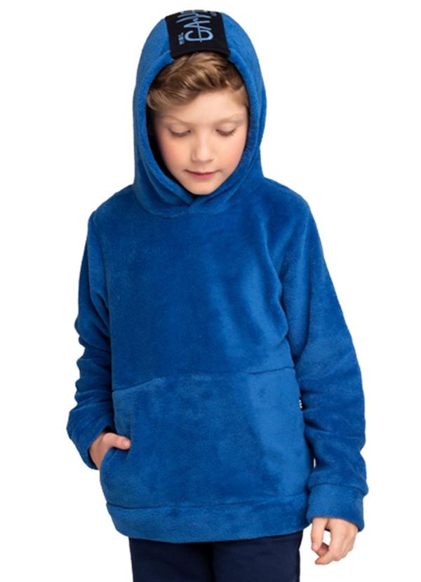Marlan - Blusão Infantil em Pelo Comfort Dublado Azul