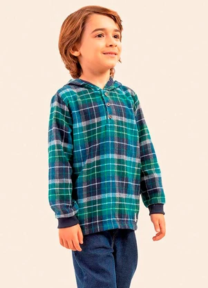 Bugbee - Blusão Infantil Flanela Azul - BUGBEE