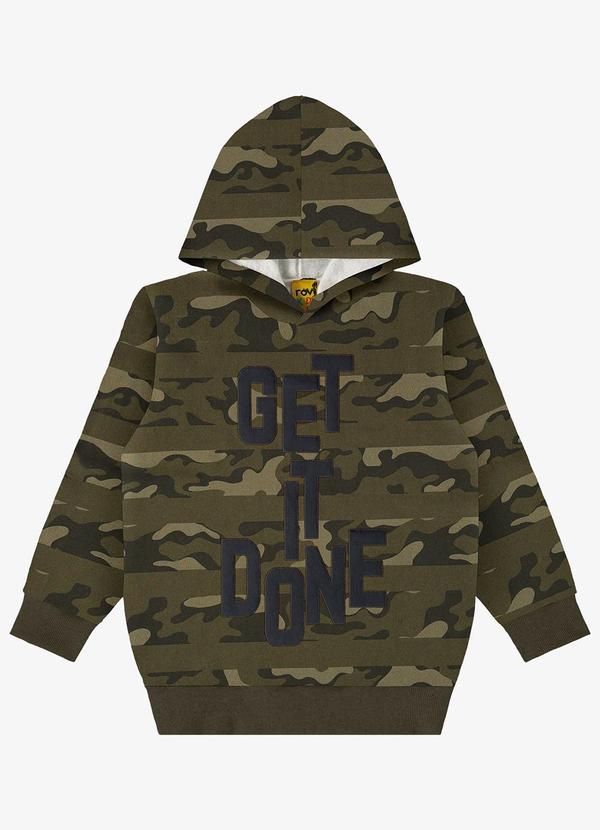 Rovi Kids - Blusão Infantil Masculino com Capuz Verde