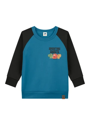 Marlan - Blusão Infantil Menino em Moletom Felpado Azul - MARLAN