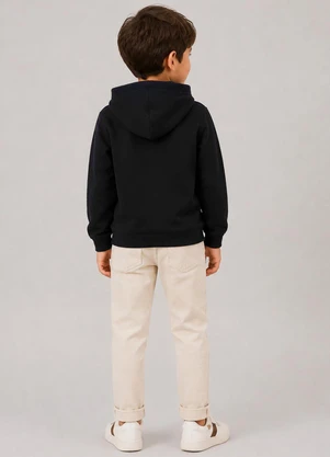 Select - Blusão Infantil Moletom Peluciado Preto - SELECT
