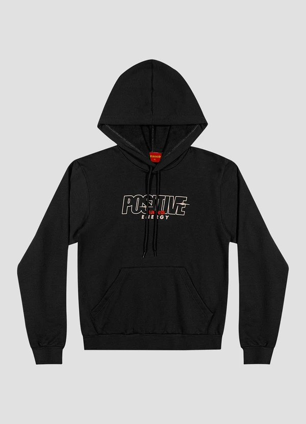 Based. - Blusão Juvenil Masculino em Moletom com Capuz Preto