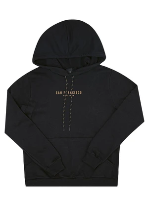 Pulla Bulla - Blusão Juvenil Menino Moletom Preto - PULLA BULLA