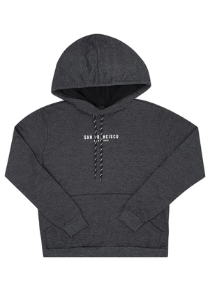 Pulla Bulla - Blusão Juvenil Menino Moletom Preto - PULLA BULLA