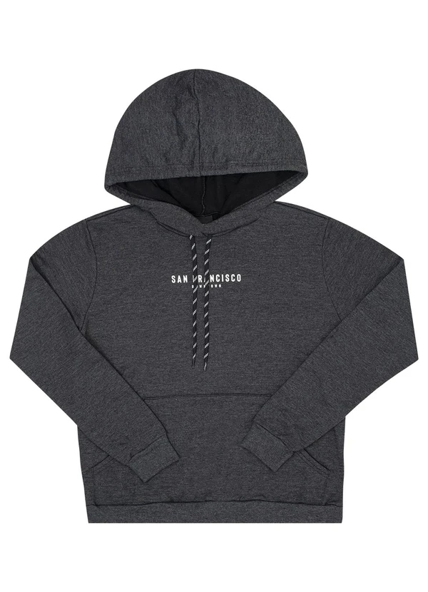 Pulla Bulla - Blusão Juvenil Menino Moletom Preto