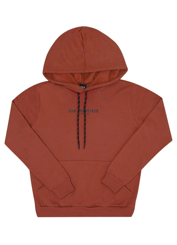 Pulla Bulla - Blusão Juvenil Menino Moletom Vermelho 3