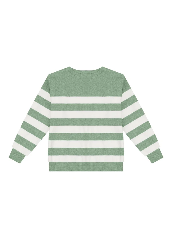 Alakazoo - Blusão Listrado de Tricô Infantil Menino Verde 3