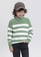 Alakazoo - Blusão Listrado de Tricô Infantil Menino Verde - variação: Verde