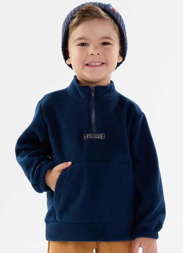 Pulla Bulla - Blusao Malha Soft Azul