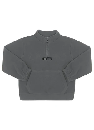 Pulla Bulla - Blusao Malha Soft Cinza - PULLA BULLA