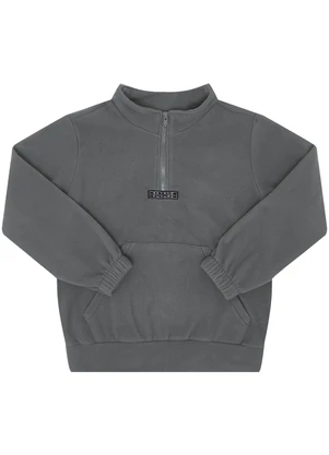 Pulla Bulla - Blusao Malha Soft Cinza - PULLA BULLA