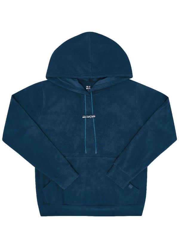 Pulla Bulla - Blusão Malha Soft Menino Azul