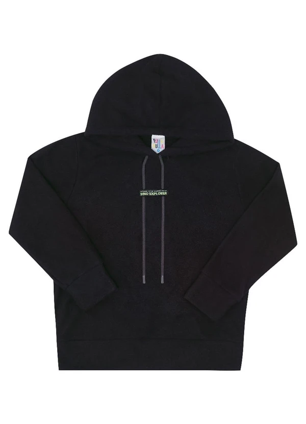 Pulla Bulla - Blusão Malha Soft Menino Preto