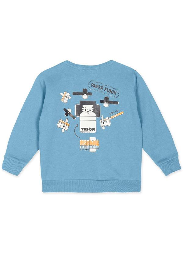 Tigor T Tigre - Blusão Manga Longa Moletom Masculino Bebê Azul 2