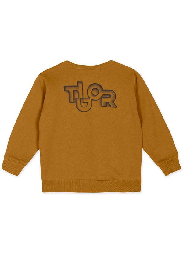 Tigor T Tigre - Blusão Manga Longa Moletom Masculino Bebê Marrom 2