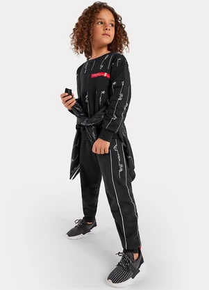 Tigor T Tigre - Blusão Manga Longa Moletom Masculino Infantil Pre - TIGOR T TIGRE