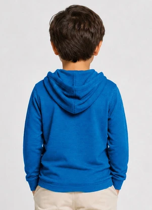 Select - Blusão Masculino Infantil Moletom Peluciado Azul - SELECT