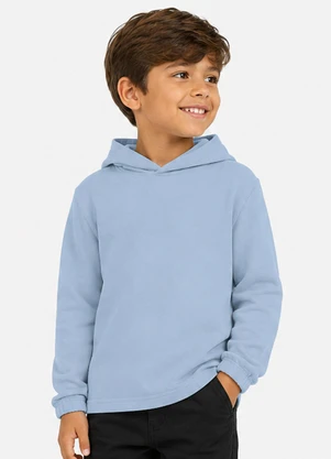 Select - Blusão Masculino Infantil Moletom Peluciado Azul - SELECT