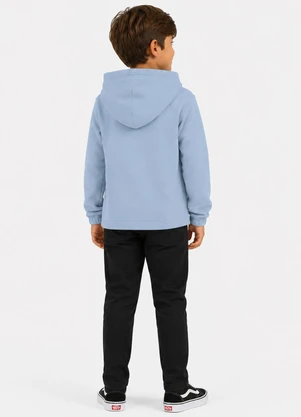 Select - Blusão Masculino Infantil Moletom Peluciado Azul - SELECT