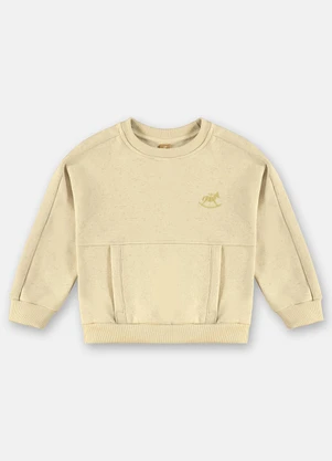 Up Baby - Blusão Menino em Moletom Linho Amarelo - UP BABY