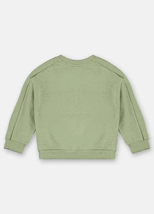 Up Baby - Blusão Menino em Moletom Linho Verde - UP BABY