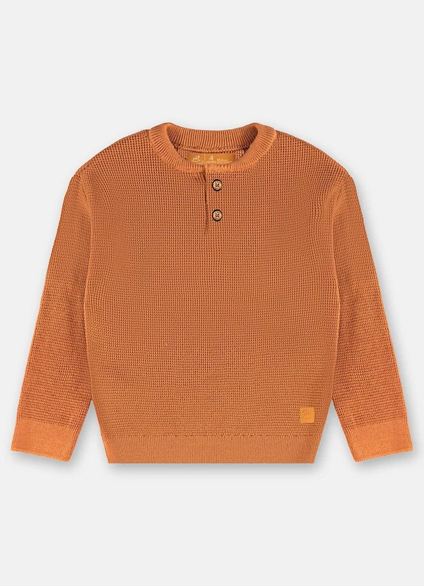 Up Baby - Blusão Menino em Tricot Marrom 3