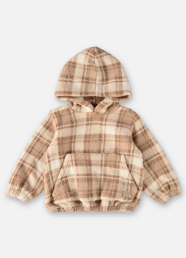 Up Baby - Blusão Xadrez Infantil para Meninos Marrom 5