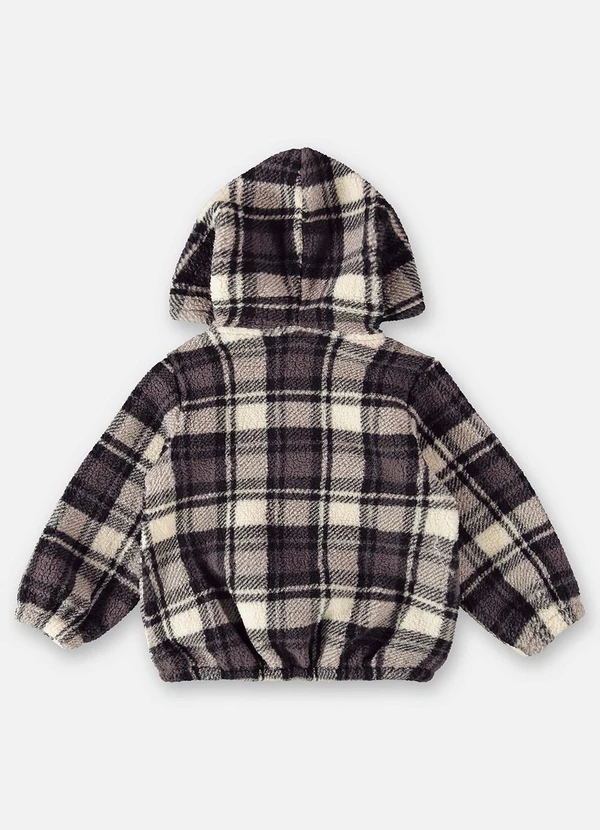 Up Baby - Blusão Xadrez Infantil para Meninos Preto 6