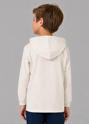 Trick Nick - Camiseta com Capuz Masculina Flamé Bege - TRICK NICK