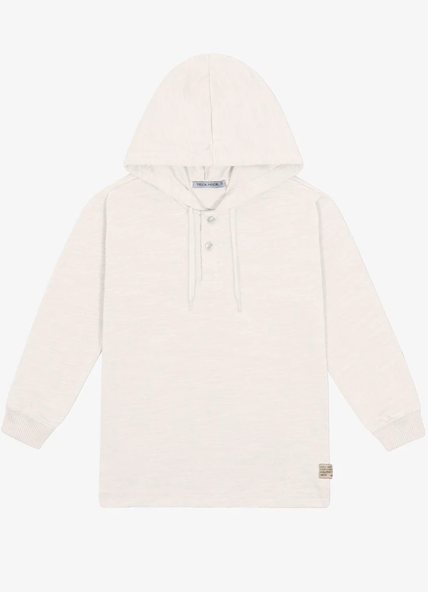 Trick Nick - Camiseta com Capuz Masculina Flamé Bege 1