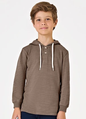 Trick Nick - Camiseta com Capuz Masculina Flamé Marrom - TRICK NICK