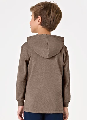 Trick Nick - Camiseta com Capuz Masculina Flamé Marrom - TRICK NICK