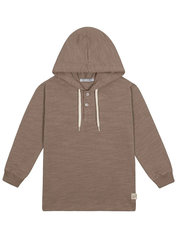 Trick Nick - Camiseta com Capuz Masculina Flamé Marrom 5