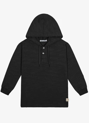 Trick Nick - Camiseta com Capuz Masculina Flamé Preto - TRICK NICK