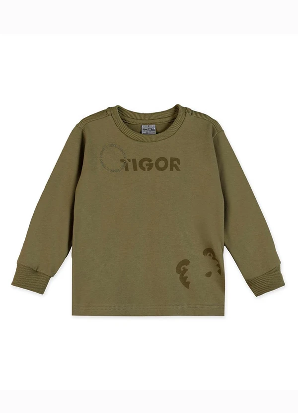 Tigor T Tigre - Camiseta Manga Longa Bebê Verde