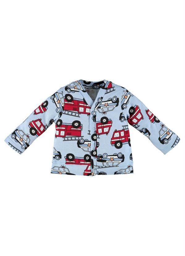 Up Baby - Cardigan Bebê em Suedine Azul